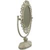 Standing dressing table mirror with carved frame