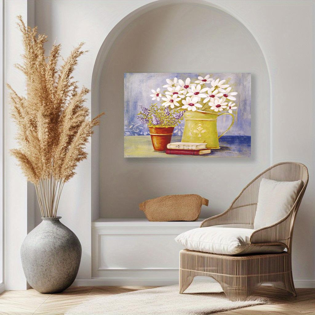 Винтажный цветок холст картина скандинавский минималистский акварельный плакат и печать европейский пасторальный украшение дома настенная живопись картина