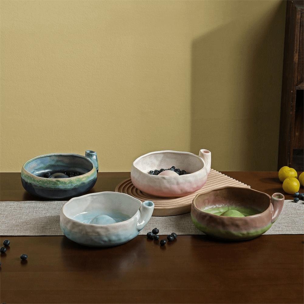 Drainage Hole Ceramic Berry Colander Bowl Easy-clean Berry Swirling Rinse Basin  Vegetables