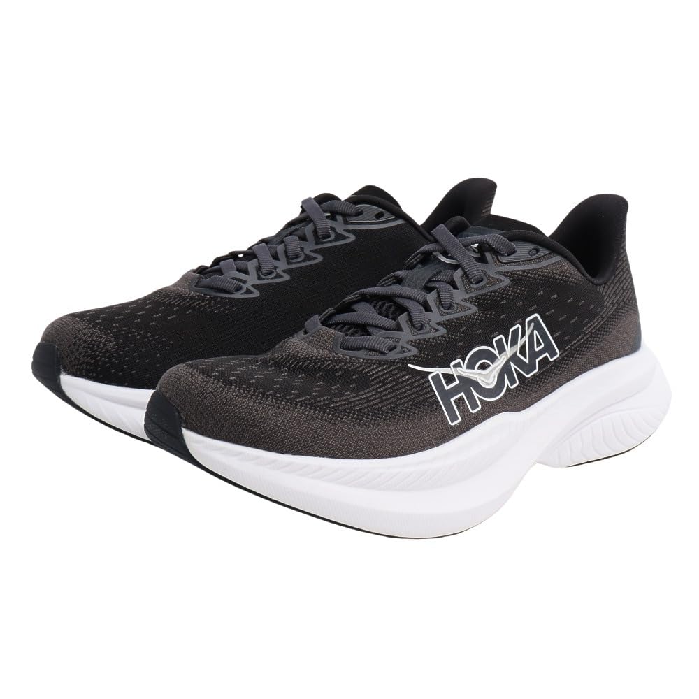 HOKA Mach 6 Regular Running Size Black and Shoes, Women's, 24.5, White, 1147810-BWHT
