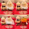 Plush Wedding Doll With Persimmon And Peanut Design For Marriage Celebration Decor