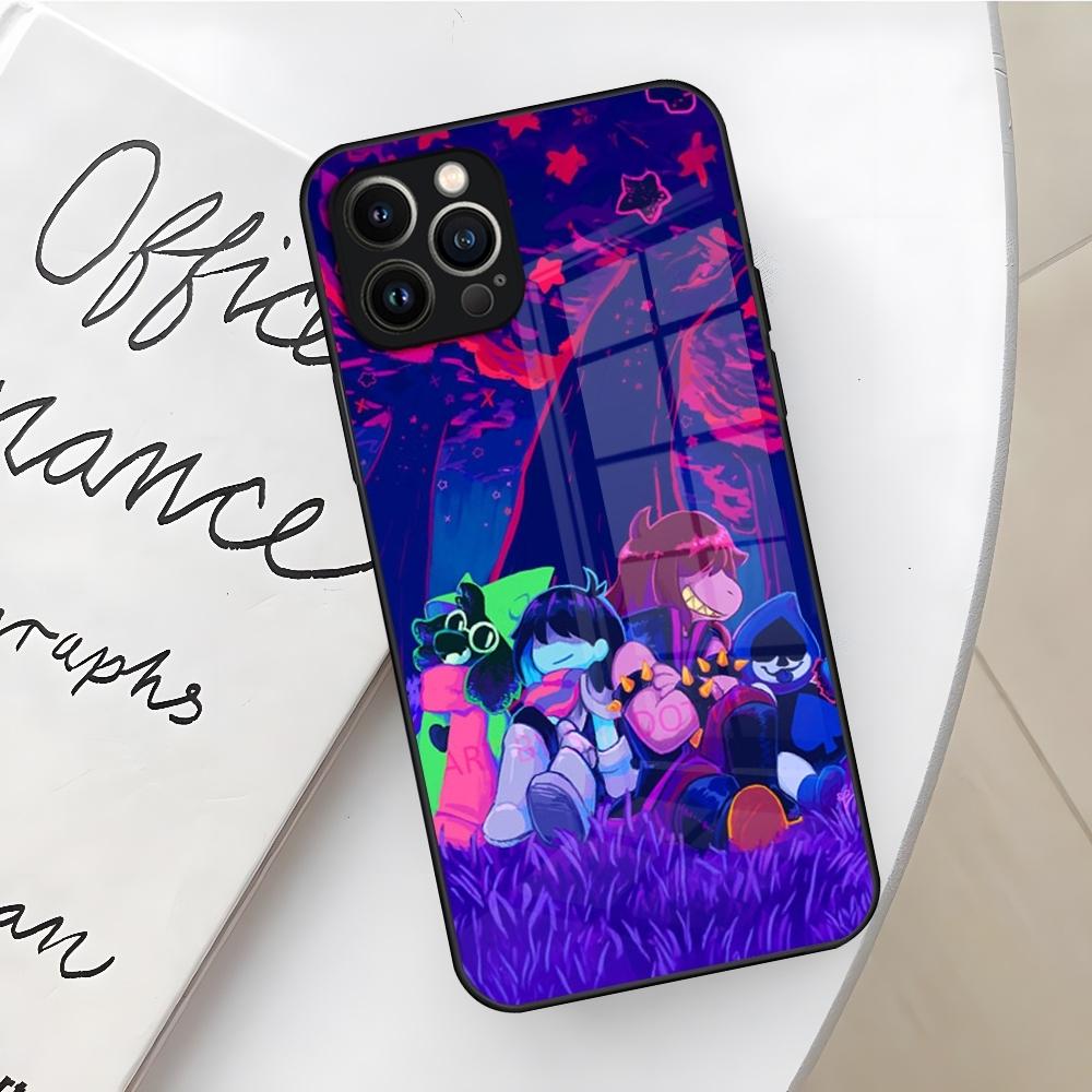 Чехол для телефона Deltarune для Iphone 17 16 Air 15 14 12 11 13 Pro Max Mini X Xr Xs Se Стеклянная крышка Puls