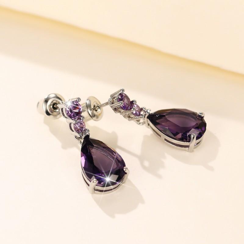 Huitan 2022 Тренд Цветные Висячие Серьги с Кубическим Цирконием для Женщин Роскошная Мода Универсальные Женские Серьги Свадебные Украшения