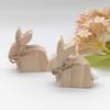 3pcs Wooden Easter Bunny Ornaments Farmhouse Vintage Indoor Home Decor Accents Suitable for Kitchen Holiday Party