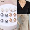 3/6/8PCS Double Head Pin Pearl Brooch Non-Slip Brooches New Waist Fastening Pins  Scarf Fastening