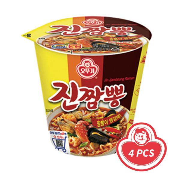 Ottogi Spicy Seafood Ramen/Jin-Jjamg-Bbong Small Cup 75g (3 Options)