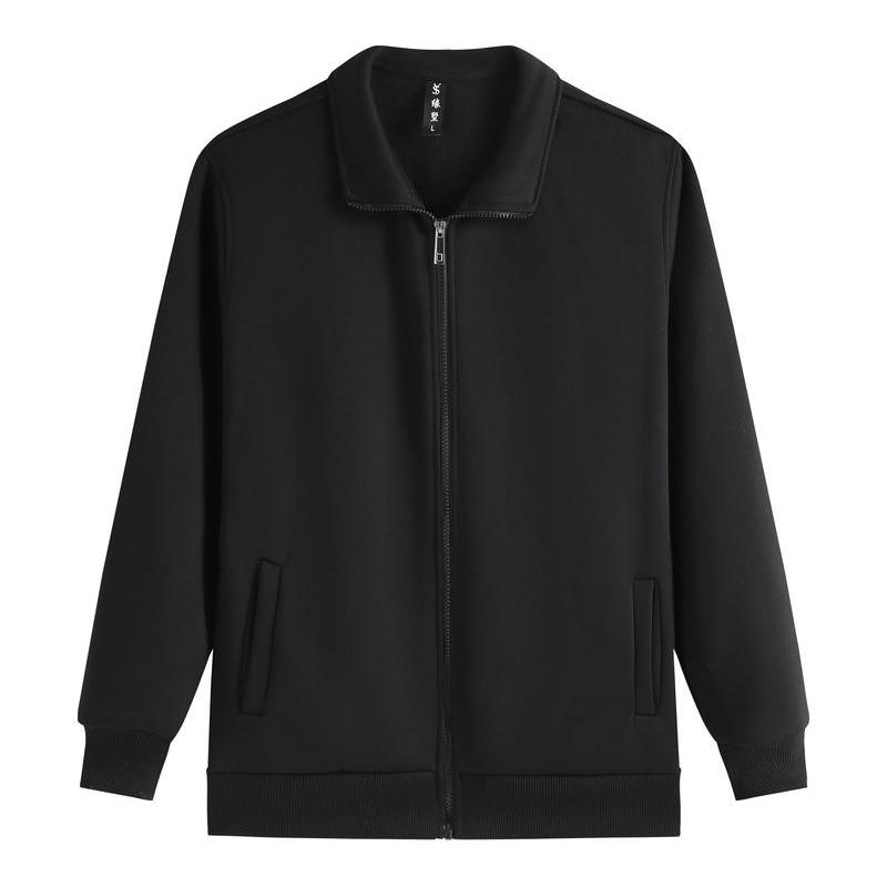 Autumn and Winter Fleece Stand Collar Long Sleeved Sweatshirt,Couple Tshirt, Casual and Comfortable, Solid Color, Versatile, Unisex, Thick and Warm