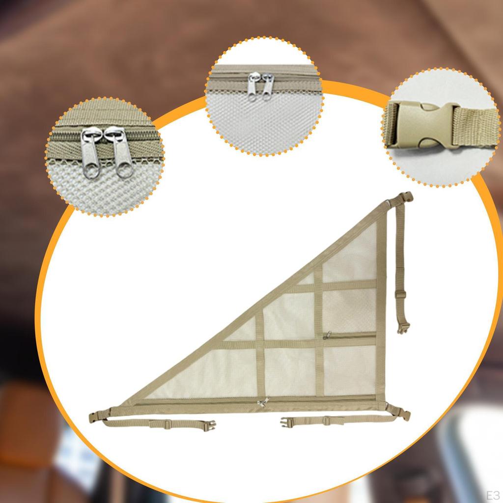 Automobile Roof Net Storage Holder with Zipper for Car Accessories