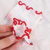 Peach Strawberry Glass Silk Ruffle Socks Avocado Ultra Thin Transparent Flower Ruffle Socks Ins Korean
