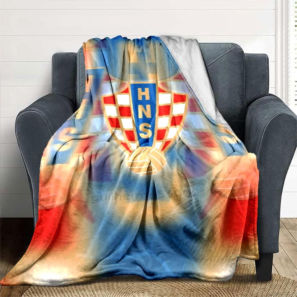 Hrvatski nogometni savez HNS Print Flannel Blanket High Quality Warm Comfortable Cover for All Seasons Perfect for Gifts Home Deco