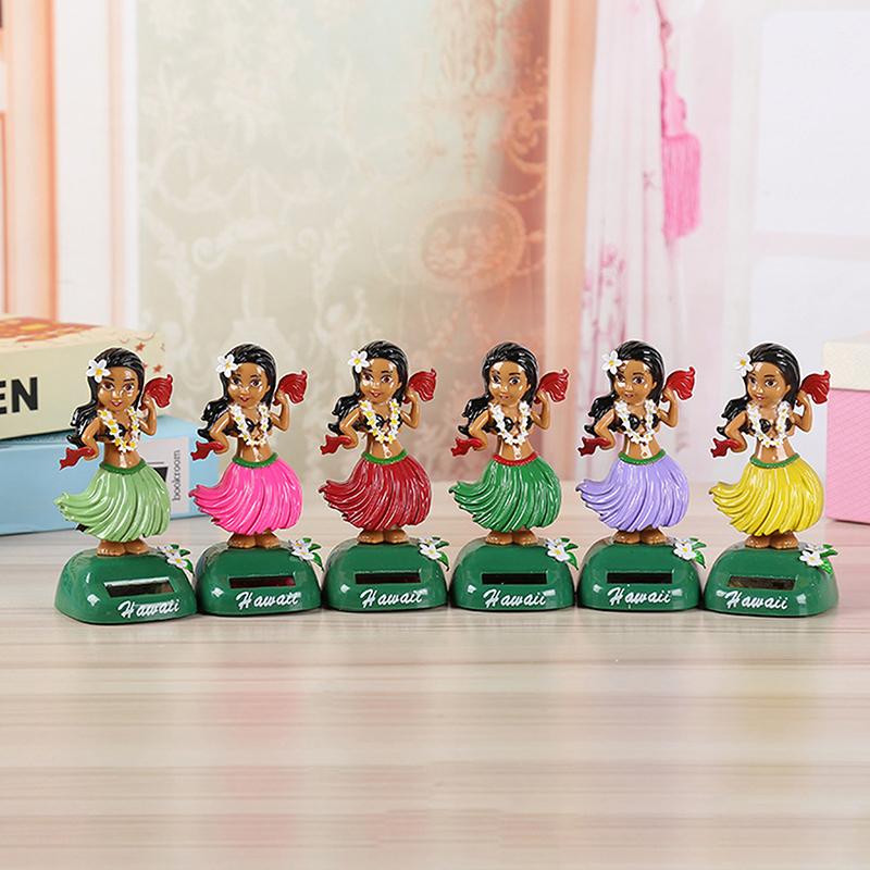 Автомобиль Декор Танцующая Кукла Солнечная Энергия Игрушка Гавайская Хула Девушка Трясущая Голову Орнамент