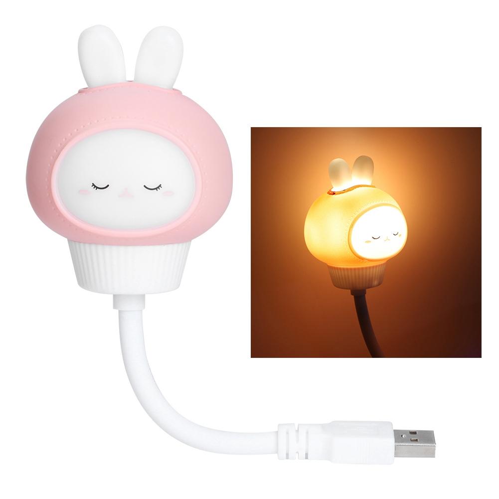 Милый Ночник в Форме Животного USB LED Мягкий Мультяшный Лампа для Детской Комнаты Детский Подарок