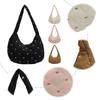 Women Puffer Tote Handbag Bow Pattern Padded Armpit Bag Puffy Top Handle Bag Quilted Padding Tote Bag Female Travel Bag
