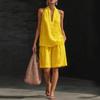 Women's V-neck Vest Shorts Holiday Casual Two-piece Set