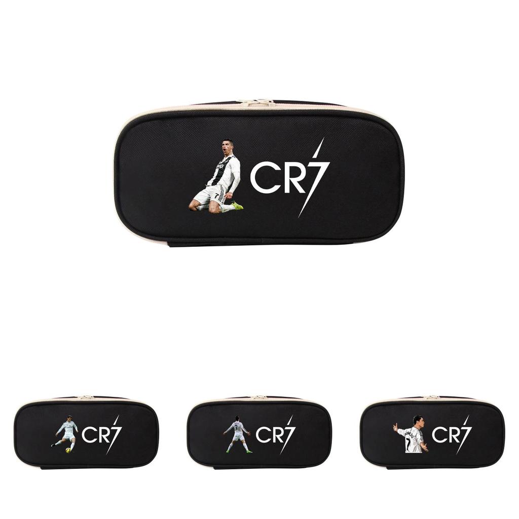 Пенал холщовый Cr7 большой вместимости для студентов, подарок, органайзер для хранения