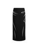 MOSCHINO Drawing Print Cotton Pencil Skirt
