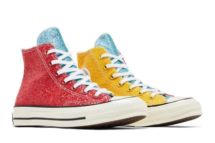 Converse Кеды Chuck Taylor All Star 70 Hi JW Anderson Глиттер Желтый Красный