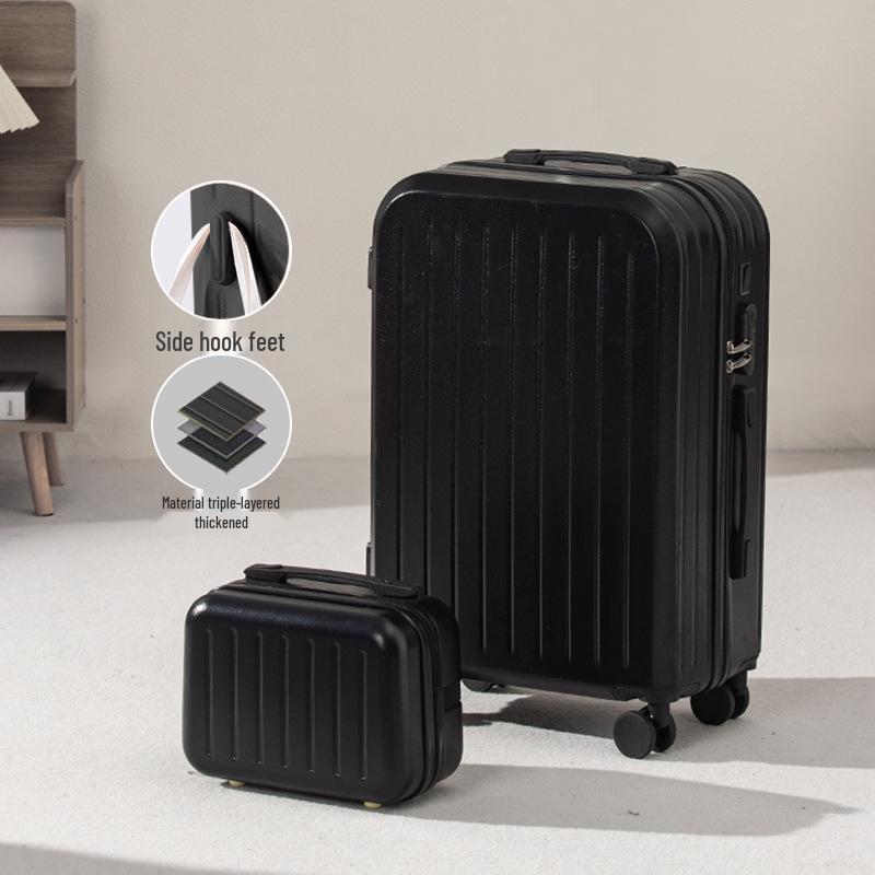 Высококачественный чемодан на колесах: Дорожный чемодан большой вместимости с двухслойной молнией для студентов и мужчин и женщин