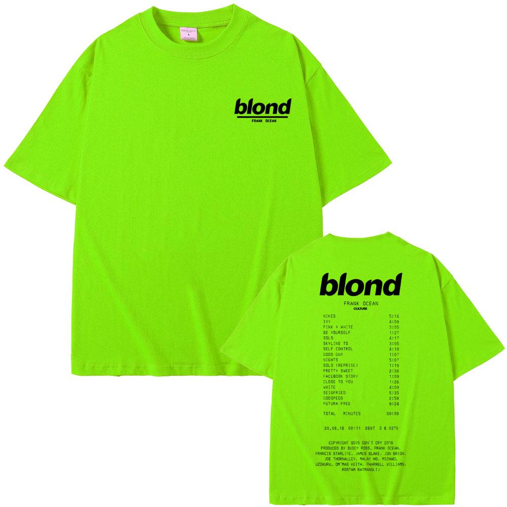 Футболки оверсайз с рэпером Фрэнком, графическая футболка с блондинкой, футболка в стиле хип-хоп с океаном, унисекс, модные футболки с коротким рукавом, мужская винтажная уличная одежда