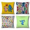 Арт К-Кейт-Х-Харинг Наволочка Чехол для подушки Мягкий Милый Наволочка для дивана автомобиля Полиэстер на молнии