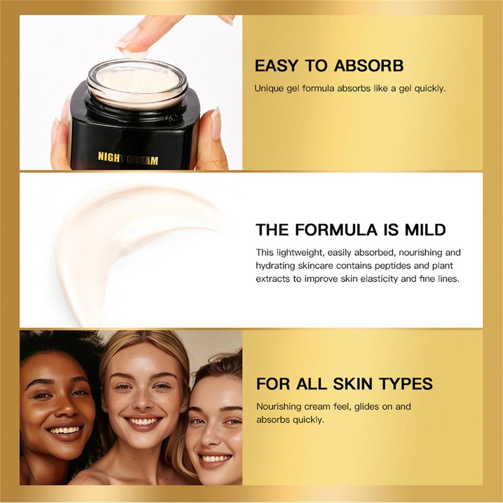 Увлажняющий крем 50 мл Укрепляющий ночной крем для лица и шеи против морщин