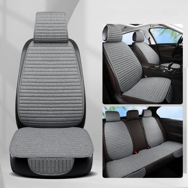 Чехол на сиденье автомобиля из льна, защитная подушка для сиденья, автомобильная спинка, наволочки, коврики, набор автомобильных принадлежностей Four Seasons