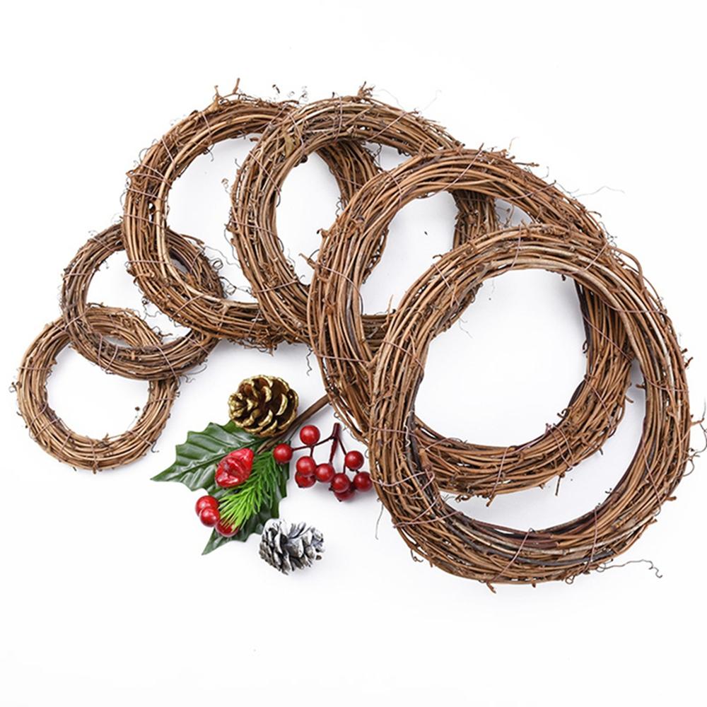 Artificial Rattan Frame Home Room Wedding Christmas Halloween Outdoor Yard Decor DIY Gifts Bride Wreath Wall Hanging Accessory