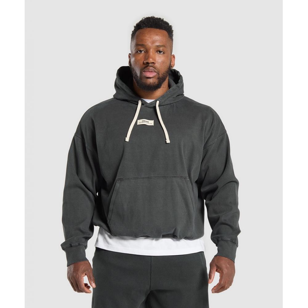 Gymshark Heavyweight Rib Hoodie Asphalt Grey A1b5n Gc02