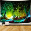 Delur Magical Forest Tapestry Fantasy Tree of Life Fairy Tale Enchanted Mystical Forest Tapestry Psychedelic Nature Landscape Wall Hanging Headboard