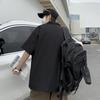 Стильная летняя мужская рубашка свободного кроя с коротким рукавом для больших размеров