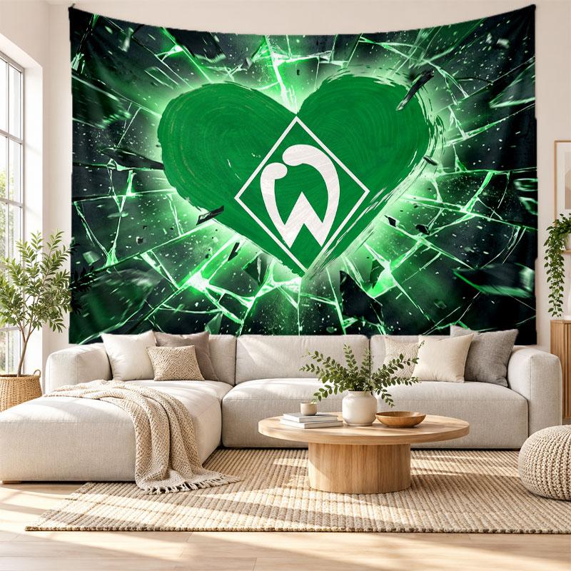 Werder Bremen Football Wall Tapestry, Soft Fabric Wall Hanging, Decorative Backdrop For Bedroom Home Wall Art