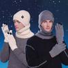 Winter Hat Gloves Scarf Suit Velvet Warm Ear Protection Wool Hat Men's Coldproof Knitted Hat