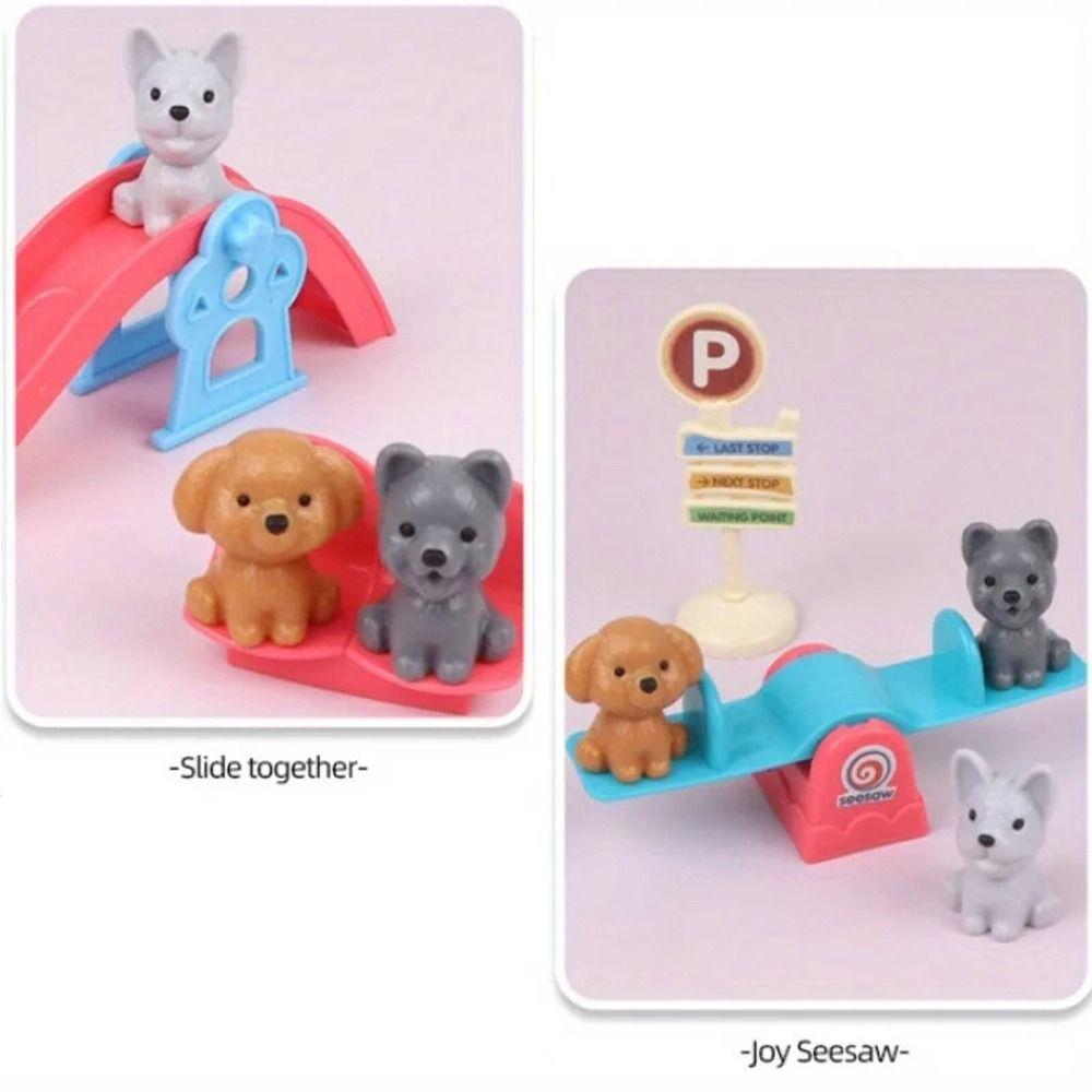 Family Toys Dog Scene Playing Playing House Dog Cage Toys Dog Doll Set  Thanksgiving Gifts