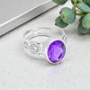 Amethyst Ring: Handmade 925 Sterling Silver Gemstone
