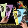 4 шт./комплект A5 Светящаяся DIY Скретч-картина Замок Пейзаж Милое Животное Ночной вид Ручная Скретч-картина Рисование