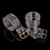 Women Pin Buckle Clear Waist Strap Round Square Heart Punk Waist Belt Transparent Waistband