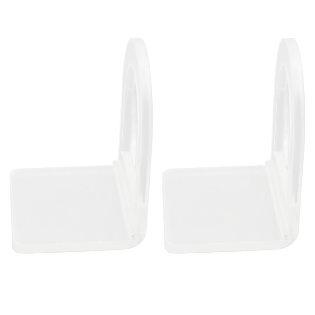 2PCS Acrylic Sink Brush Holder Clear Solid Construction Multipurpose Easy Installation Scrub Brush