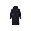 Li Ning Badminton Series Warm Long Hooded Down Jacket Winter Men Jacket Black AYMR113-3