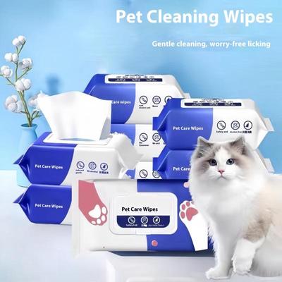 Влажные салфетки для питомцев Ro Формула чистой воды Уход за питомцами Забота о здоровье и очистка Специализированная очистка Дезодорирующие влажные салфетки Не требующие смывания