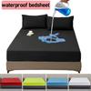 All-Season Waterproof Mattress Protector Soft Polyester Deep Pocket Sheet 8 Colors Modern Bed Fitted Sheet Durable Mattress Cover Bedding Bedspread