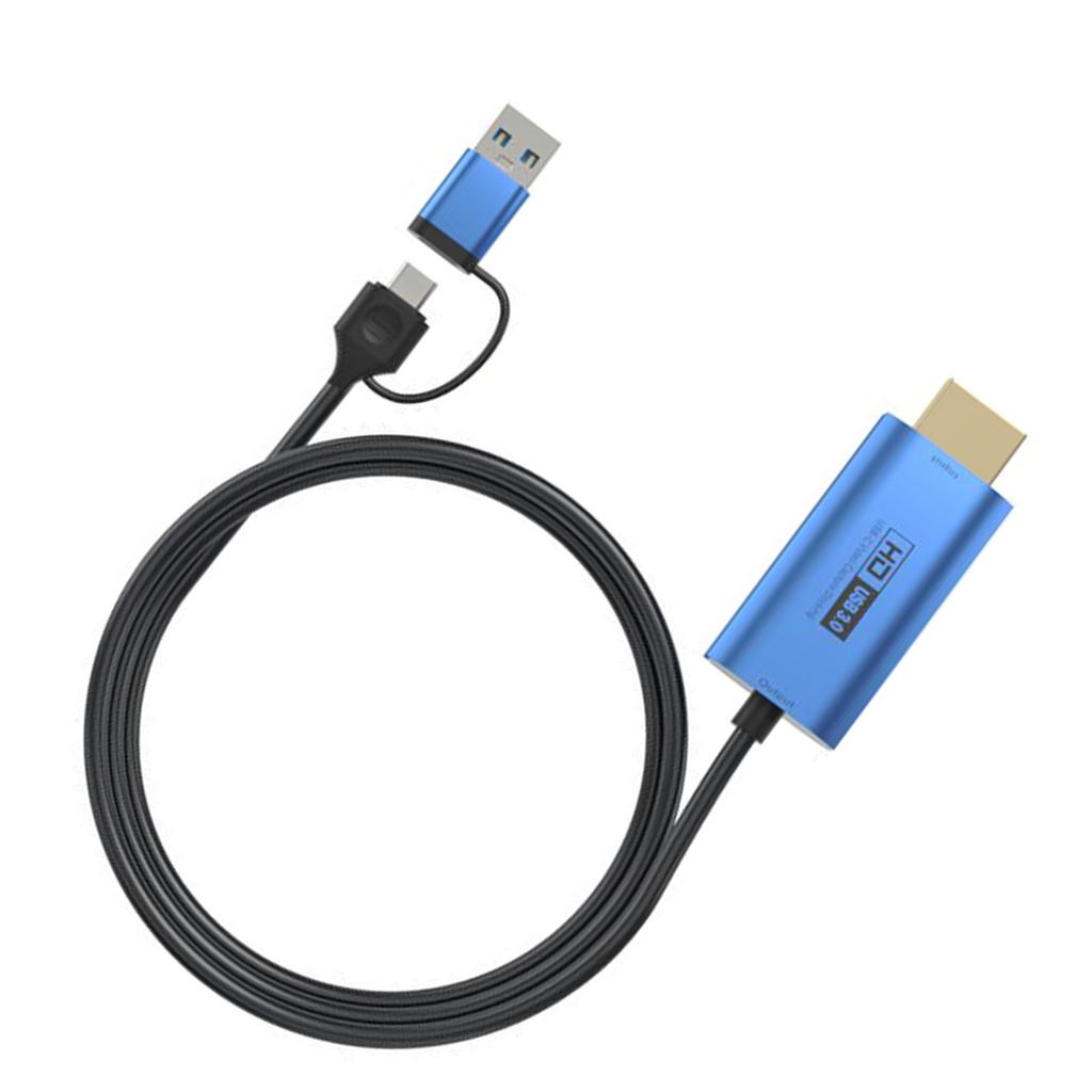 HD to Type C USB3.0 Video Card 4K Input Supports for Recording Live Streaming Teaching Game