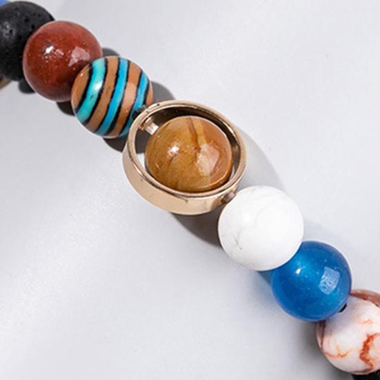 Браслет Солнечной системы, браслет из натурального камня, бисерный браслет, вселенная, восемь планет, ювелирные изделия, аксессуары, лучшие друзья, подарок для него или нее, мужчины или женщины