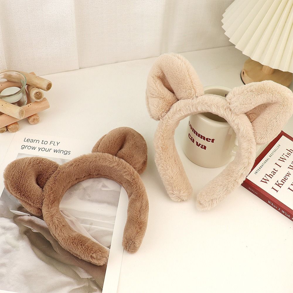 Мультяшная плюшевая повязка на голову, широкая плюшевая повязка на голову, простая повязка на голову с кошачьими ушками, вечеринка