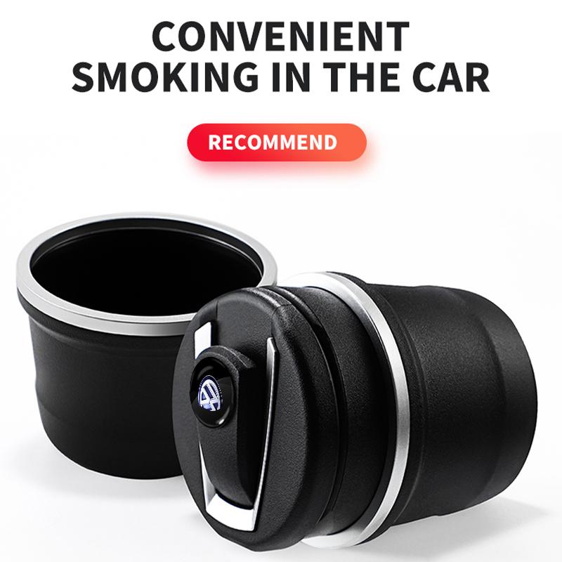 Portable LED Automatic Blue Light Indicator Ashtray Car Accessories For Volkswagen VW 4 Motion MTM Touareg Passat Polo Jetta MK4