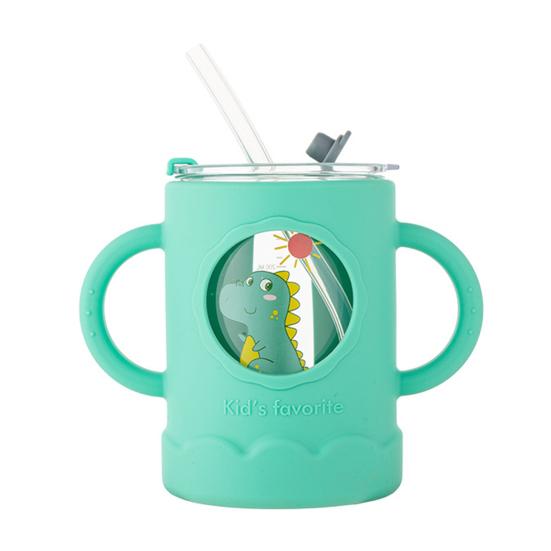 250 мл чашка-непроливайка с двойной ручкой, портативная детская соломенная чашка с защитой от ожогов для дома