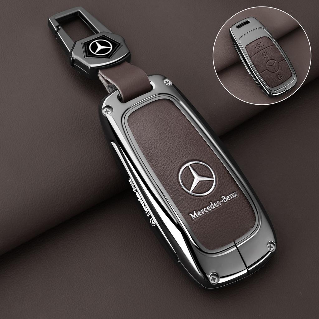 GLC GLB Zinc Alloy Leather Car Remote Key Case Cover For Mercedes Benz A C E S G Class GLC CLE CLA GLB GLS W177 W205 W213 W222