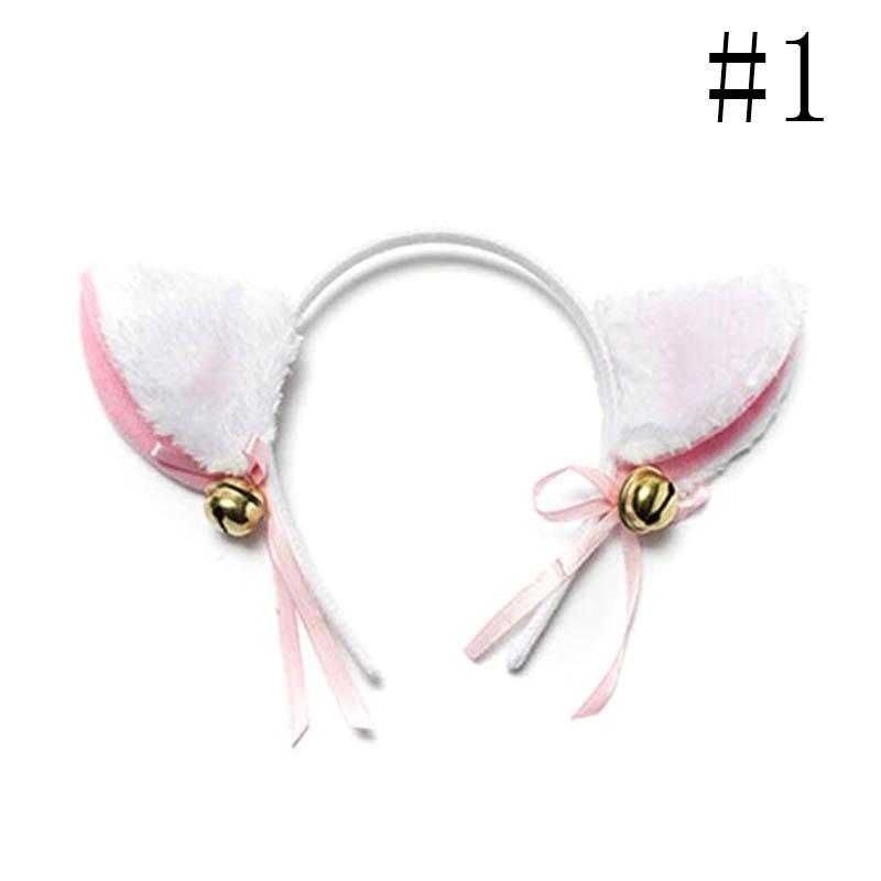 Милая повязка на голову с лисьими ушками и колокольчиком, бант для косплея, нарядный костюм на Хэллоуин