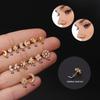 Creative 20GL Stainless Steel Nose Stud with Micro-Inlaid Zircon - Stylish Body Piercing Jewelry