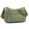 Texture Versatile Solid Color Multi-pocket Practical Nylon Cloth Bag New Solid Color Casual Oblique Span Shoulder Bag