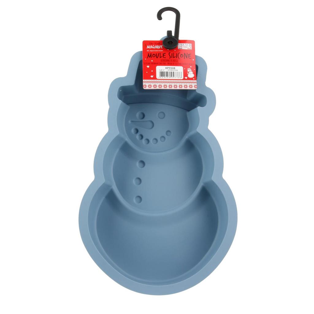 Les Trésors De Lily [Q3848] - Силиконовая форма "Снеговик", серая - 26x17 см